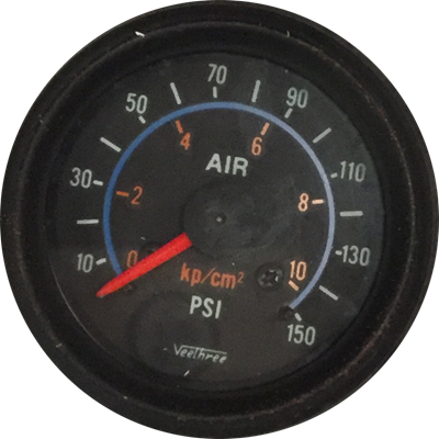 [16160916] MARCADOR PRESION AIRE 0-10KG CM2 ARO NEGRO