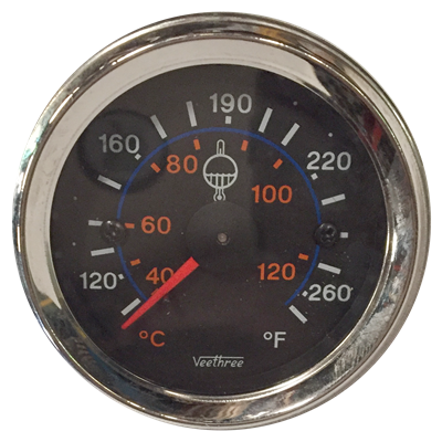 MARCADOR TEMPERATURA AGUA MECANICO 144" 3.66M ARO CROMADO