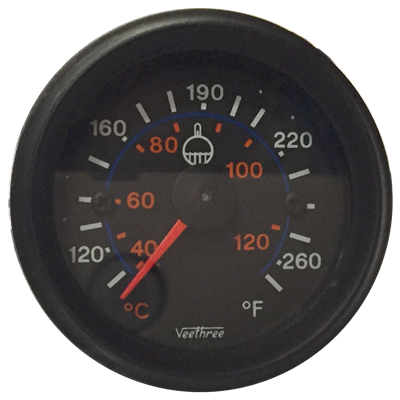 MARCADOR TEMPERATURA AGUA MECANICO 144" 3.66M ARO NEGRO