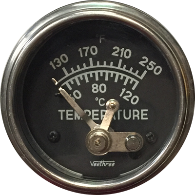 [16050880] MARCADOR TEMPERATURA AGUA MECANICO 72" 1.83M SISTEMA MORPHY ARO CROMADO