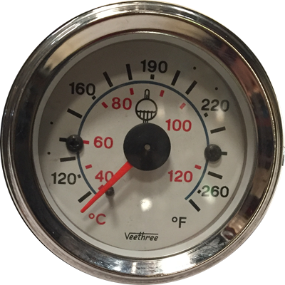 MARCADOR TEMPERATURA AGUA MECANICO 144" 3.66M TABLERO BLANCO ARO CROMADO