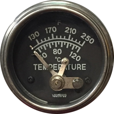 [16059167] MARCADOR TEMPERATURA AGUA MECANICO 200" 5.08M SISTEMA MORPHY ARO CROMADO