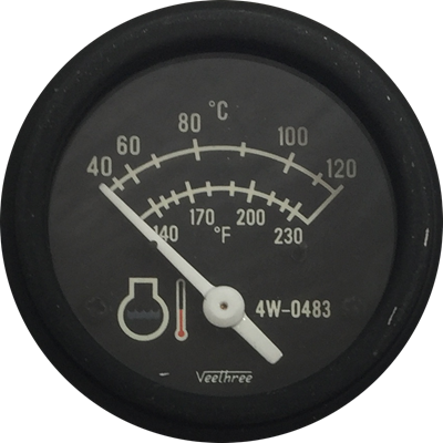 [16270810] MARCADOR TEMPERATURA AGUA ELECTRICO 24V 40Ø-120Ø ARO NEGRO