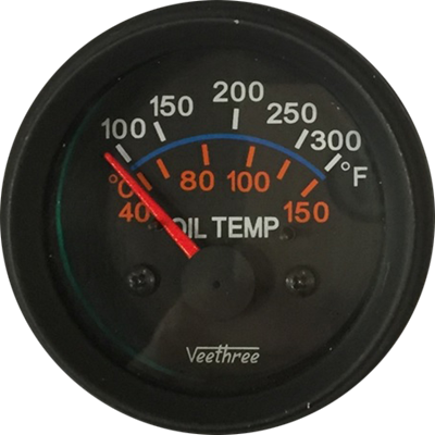 [16270983] MARCADOR TEMPERATURA ACEITE ELECTRICO 12V 40°-150° ARO NEGRO