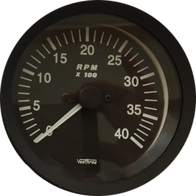 [16037306] TACOMETRO ELECT SEÑAL PICK UP 0-4000 RPM 12 24V DIP 10 SWITCH VDO ARO NEGRO
