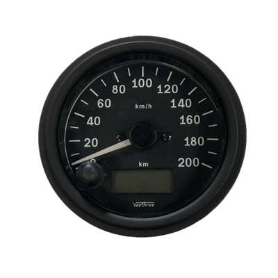 [16070953] VELOCIMETRO ELECT 85MM 0-200KM HR PROGRAMABLE VDO ARO NEGRO
