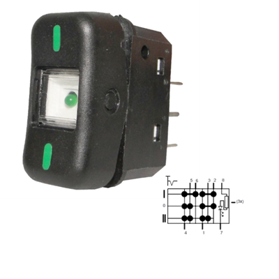 [13IM11602] SWITCH TECLA MERCEDES CAMIONES BUSES 8 TERMINALES