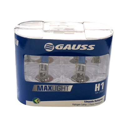 [28GL55] BOMBILLO HALOGENO H1 P14.5S 12V 55W FARO MAXLIGHT 110% MAS LUZ 5000K LUJO DUOPACK 1987301105 64150CBA