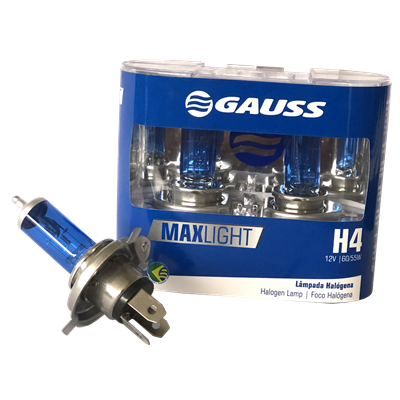 BOMBILLO HALOGENO H4 P43 12V 55/60W FARO MAXLIGHT 110% MAS LUZ 5000K PREMIUM DUOPACK 64193CBA GL122