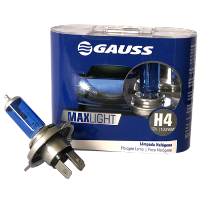 [28GL60] BOMBILLO HALOGENO H4 P43 12V 90/100W FARO MAXLIGHT 110% MAS LUZ 5000K PREMIUM DUOPACK 62203CBA