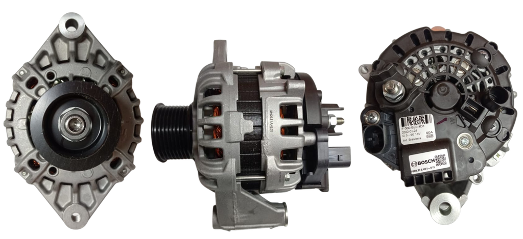 ALTERNADOR AGRALE MOTOR MWM /FORD CARGO 815 /1721 /1722 /CUMMINS 6CT /6BTAA /4BTAA 12V 90A 1P SEÑAL L 8PK BOSCH