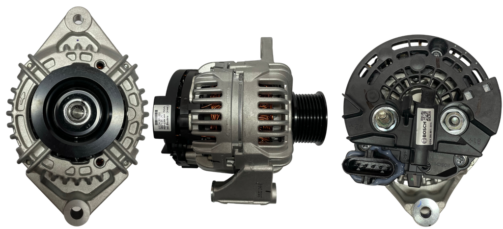 [AA0124355001] ALTERNADOR KOMATSU GD523A /GD623A /GD623R /NEW HOLLAND G140 /G170 /RG140 /RG170 /RG200 /CASE 845 /865 /885 /CUMMINS 6BT 5.9 /AGRALE MWM 24V 50A 5P SEÑAL P-L-IG-S-FR 8PK BOSCH