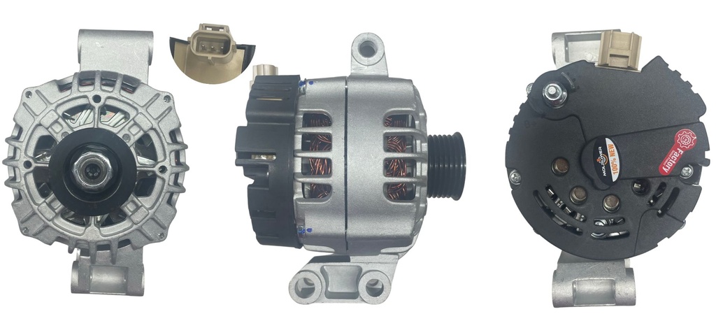 [261S65-10300-BB] ALTERNADOR FORD FIESTA 1.6L ECOSPORT 1.6L FOCUS 1.6 12V 90AMP 6PK TIPO VALEO 23065N 40182