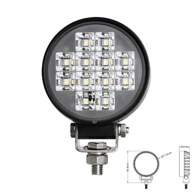 [28GL500] EXPLORADORA LED REDONDA 900LUMENS 77.5MM ALTO 94.8MM X 30MM PROFUNDIDAD 9-32V 12X1W