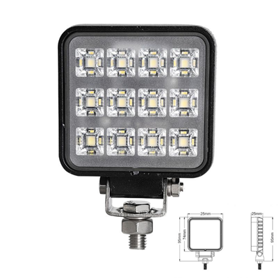 [28GL503] EXPLORADORA LED CUADRADA 900LUMENS 76MM ALTO 95MM X 25MM PROFUNDIDAD 9-32V 12X1W