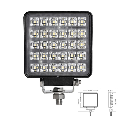 [28GL505] EXPLORADORA LED CUADRADA 2250LUMENS 111MM ALTO 136.50MM X 34.80MM PROFUNDIDAD 9-32V 30X1W