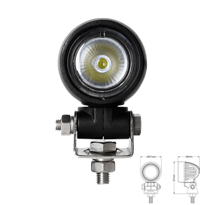 [28GL506] EXPLORADORA LED REDONDA 800LUMENS 57MM ALTO 87.00MM X 58.00MM PROFUNDIDAD 9-32V 1X10W