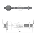 AXIAL DIRECCION RENAULT LOGAN 1.4 1.6 2005-2015 SANDERO 1.6 2009-2016 STEPWAY 1.6 2009-2015 (ROSCA CABEZA GRUESA 16 MM)