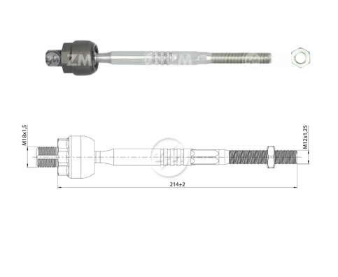 [51ZM-17011740] AXIAL DIRECCION IZQ HONDA FIT 1.3 2002-2009