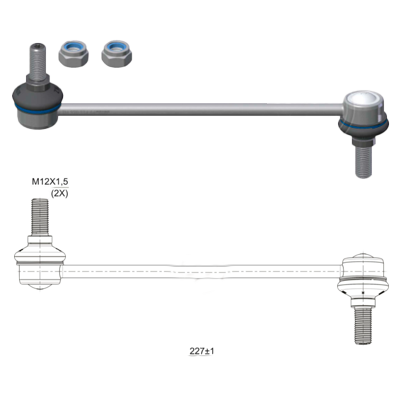 [51ZM-37011464] BIELETA BARRA ESTAB. DEL DER FORD RANGER 13 16