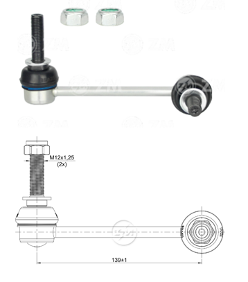 [51ZM-37011606] BIELETA BARRA ESTAB DEL DER TOYOTA HILUX VIGO 2.8 3.0 2006-2015 4X4 FORTUNER 2.8 3.0 2008-2016 4X4 HILUX REVO 2.8 2016-2025 FORTUNER SW4 2.8 2017-2025 (L:139) TNK TOL050