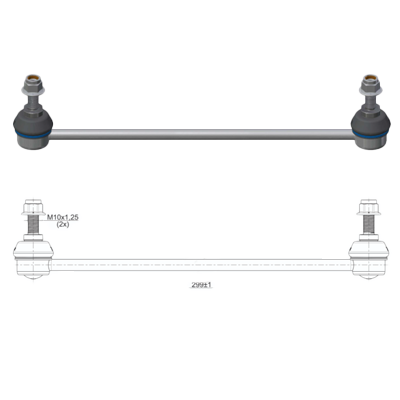 [51ZM-37011681] BIELETA BARRA ESTAB DEL SUZUKI GRAN VITARA SZ 2.0 2.4 2.7 2006-2012 (L:299) TNK CVL420