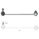 BIELETA BARRA ESTAB DEL IZQ HYUNDAI VISION 1.4 1.6 2006-2012 KIA RIO XCITE 1.4 1.6 2006-2011 SEPHIA TAXI 1.4 2010-2012 JAC S3 1.6 2017-2022 (L:285) TNK HL5483