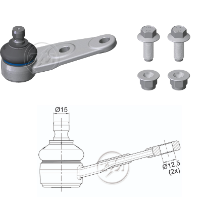 [51ZM-47012204] ROTULA SUSPENSION DER VOLKSWAGEN GOL 1.6 1.8 1995-2000 PARATI 1.6 1.8 1995-1998