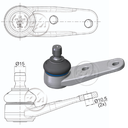ROTULA INF IZQ VOLKSWAGEN GOL 80 PARATI 82 SAVEIRO 82 VOYAGE 81 IC:Ø15 0 DM:Ø10 5 ETC:68N.M