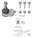 ROTULA INF FIAT IDEA 06-16 RC:M12-1 25 DM:Ø8 5 TP:87N.M IC:Ø13 7 C:1.5 