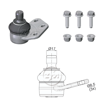 ROTULA INF DER FIAT IDEA 07-16 PALIO WEEKEND 09-20 STRADA 09-20 IC:Ø17 0 DM:Ø8 5 ETC:33N.M