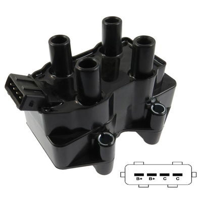 BOBINA ENCENDIDO PEUGEOT 405 CITROEN DFM TIPO MESA 4 P GC4250 SD-3049