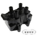 BOBINA ENCENDIDO PEUGEOT 405 CITROEN DFM TIPO MESA 4 P GC4250 SD-3049