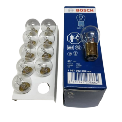 [CB1987302202] BOMBILLO MINIATURA 1034 BAYD15D 12V 215W LUZ FRENO PURE LIGHT OEM CAJA X 10 302814 7528 1077 GL1034 12499 