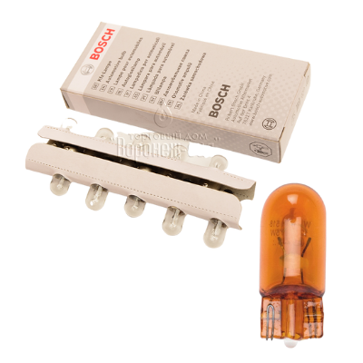 [CB1987302820] BOMBILLO MINIATURA T-10 W5W 12V 5W TABLERO AMBAR ECO LINE STD CAJA X 10 UND 2827 GL2827 12396