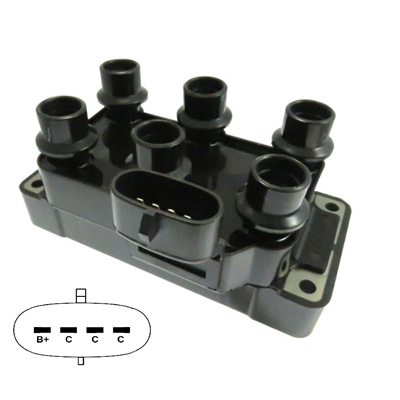 [29GC4114] BOBINA ENCENDIDO FORD EXPLORER -150 4.2L 98 00 F-150 4.2L 98 00 MUSTANG 3.8 80 6 CIL PACHA VERTICAL 4 P  SD-3088