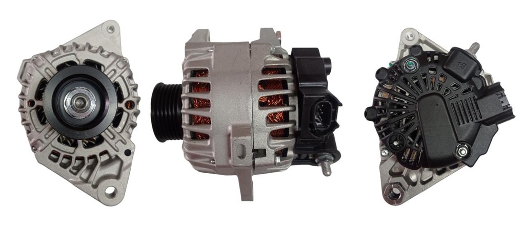 ALTERNADOR HYUNDAI TUCSON IX35 2.0 GDI /2.4 MOTOR THETA II /SONATA 2.0 /2.4 /NEW ELANTRA 2.0 /KIA SPORTAGE 2.0 GDI /2.4 /KIA OPTIMA 2.0 /2.4 /CERATO 2.0 12V 120A 3P SEÑAL C-L-FR 6PK VALEO
