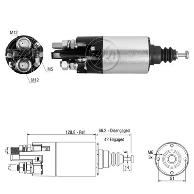 [02ZM-842] AUTOMATICO 39MT MERCEDES BENZ MB VOLVO LV150 O500 24V SIN OREJAS TIPO MITSUBISHI