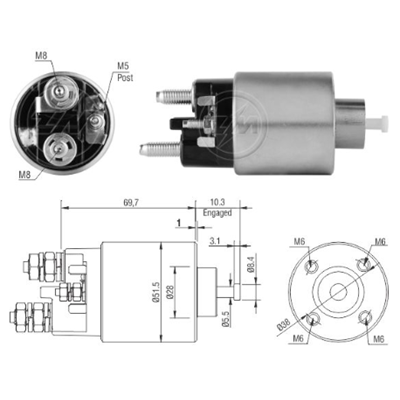 [02ZM-8995] AUTOMATICO CITROEN C1 C2 C3 C4 XSARA PEUGEOT 2008 206 207 307 12V