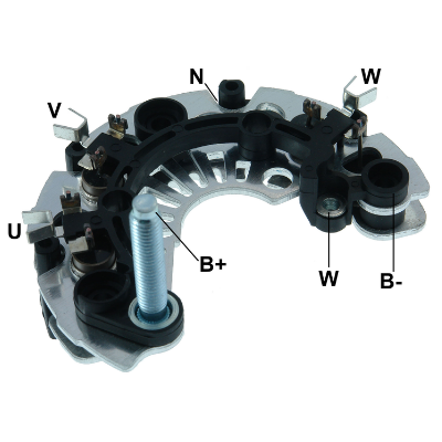 [07GA1302] RECTIFICADOR FIAT FIORINO 2014 PALIO UNO STRADA SIENA 85AMP Ø111MM M8 6X35A ZENER 93369033 BC2605140040 (GA121 GA129 GA151)