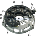 RECTIFICADOR FORD CAMIONETAS REF F6LU-10300 65AMP 6X35A(GA813 GA814) TIPO FORD