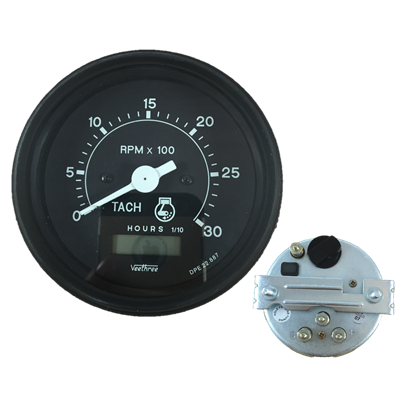 [16037131] TACOMETRO CON HOROMETRO LCD SEÑAL ALT IGN 0-3000RPM 12 24V 85MM ARO NEGRO