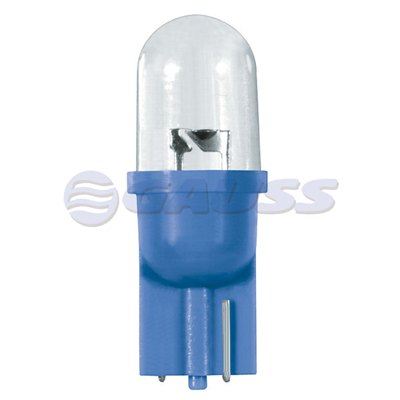 [28GL52] BOMBILLO MINIATURA 158 W2.1X9.5D 12V LUZ TABLERO INTERIOR MATRICULA BASE AZUL MAXLIGHT 6000MCD STD BLISTER X 2 MOTOCICLETA