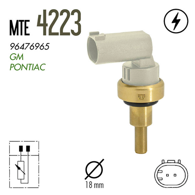 [46R4223] SENSOR TEMPERATURA REFRIGERANTE (ECT) CHEVROLET AVEO 1.4L FAMILY 2P