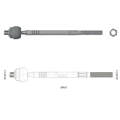 TERMINAL AXIAL FIAT IDEA 07 PALIO 01-08 SIENA 01-08 STRADA 99-09 TEMPRA L:268 RC: M14-1 50 RP: M14-1 50 TP:86N.M