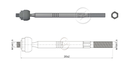 TERMINAL AXIAL FORD FOCUS 2010 VOLVO C30 2006-2012 S40 II(544) 2004-2012 M16-1.50 M14-1.50 132N.M