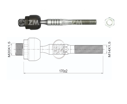 [51ZM-17011646] AXIAL DIRECCION HONDA CIVIC 2.0 2012-2016 (DIRECCION ELECTROASISTIDA)