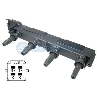 [29GC4064] BOBINA ENCENDIDO PEUGEOT 307 406 407 CITROEN XSARA 2.0L CON MODULO 4 P GC4064 SD-6002  LEIG046