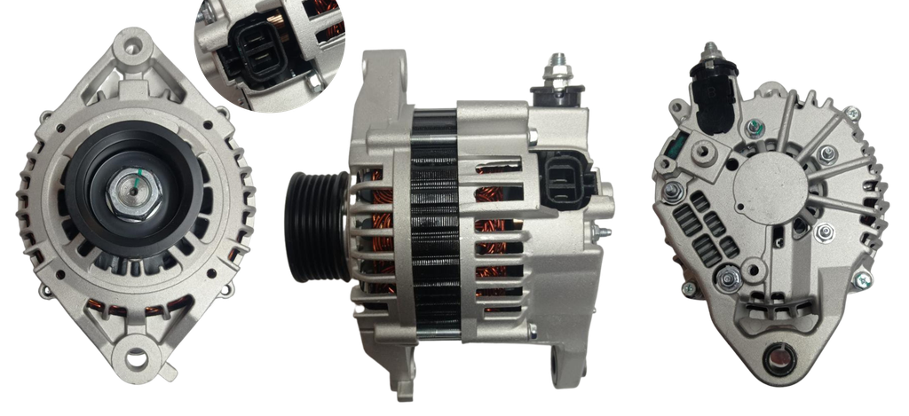 ALTERNADOR NISSAN SENTRA B15 1.8 /NISSAN ALMERO 1.8 MOTOR QG18DE /MONTACARGAS SERIE 1F MOTORES K21 /K25 /SERIE J MOTORES H20 /H25 12V 100A 2P SEÑAL L-S 4PK HITACHI