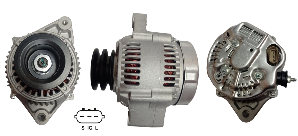 ALTERNADOR TOYOTA LAND CRUISER BURBUJA 4.5 /4.2 /RAV4 2.0 12V 80A 3P SEÑAL S-L-IG 2V DENSO